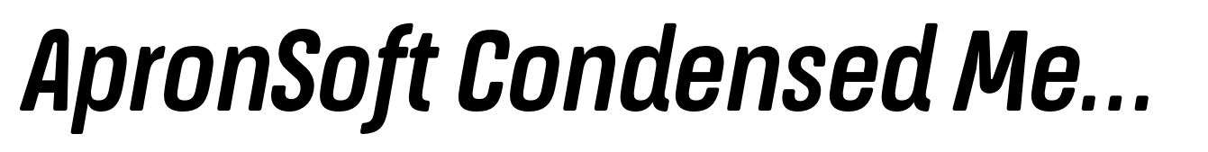 ApronSoft Condensed Medium Italic